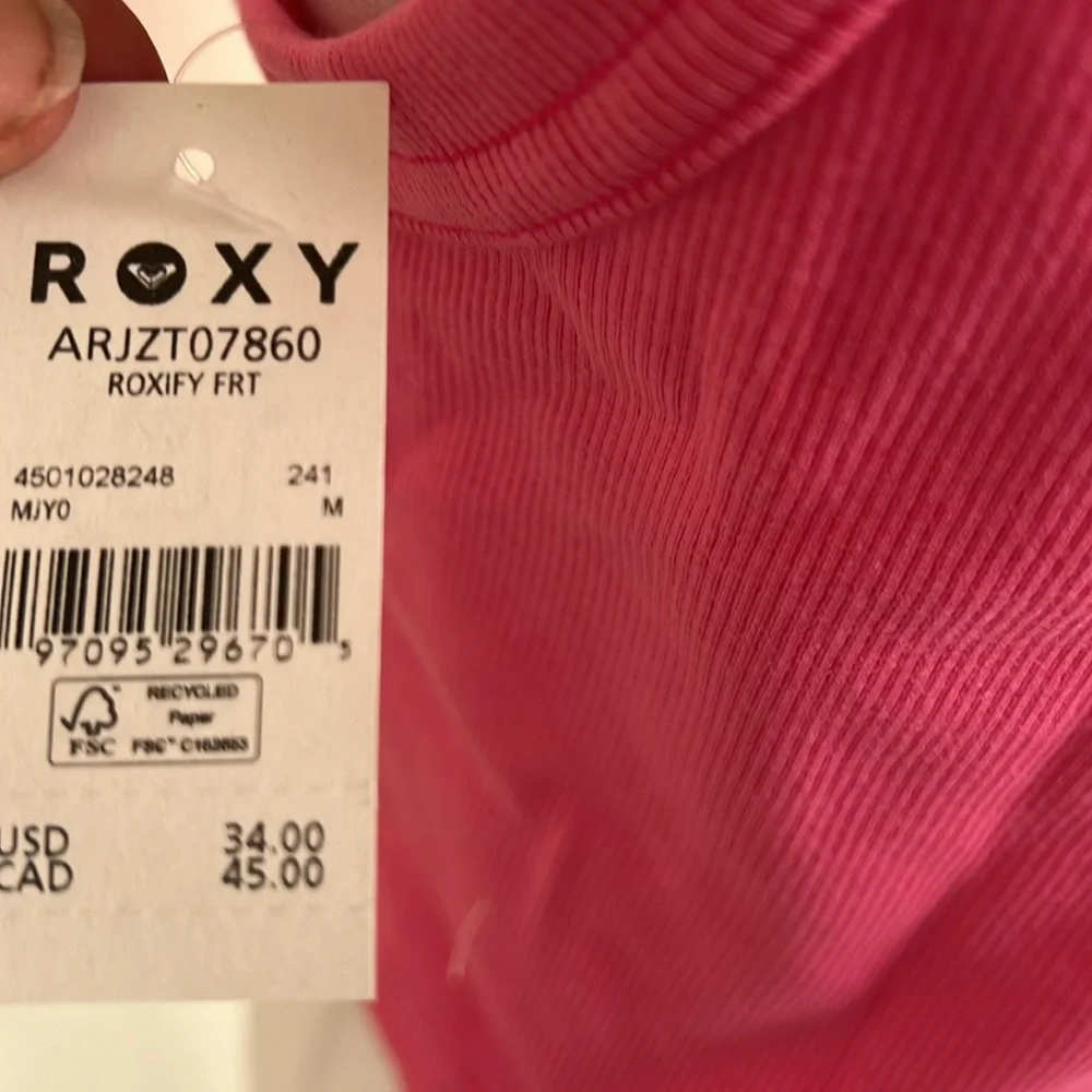 NWT Roxify Fitted Ribbed Tank Medium - Picture 5 of 5